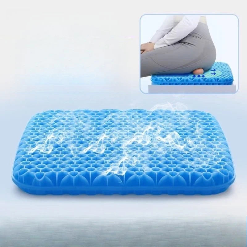 Seat Cushion - Cool Honeycomb Gel for Summer - Car Seat Cushion - Soft Cooling Thick Cushion for Home Office