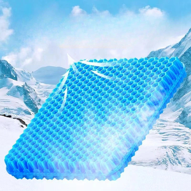 Seat Cushion - Cool Honeycomb Gel for Summer - Car Seat Cushion - Soft Cooling Thick Cushion for Home Office